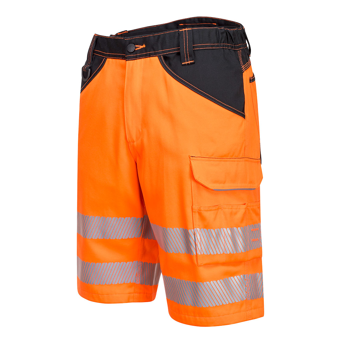 Portwest PW348 PW3 Hi Vis Shorts 1#colour_orange-black 2#colour_orange-black