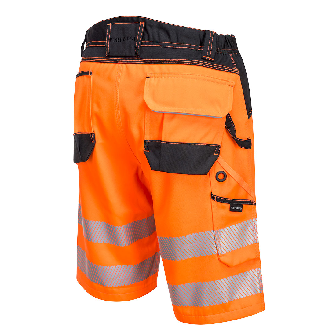 Portwest PW348 PW3 Hi Vis Shorts 1#colour_orange-black 2#colour_orange-black 3#colour_orange-black