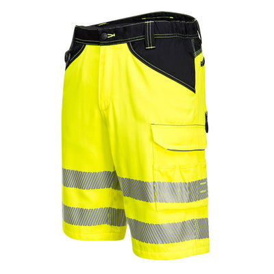 Portwest PW348 PW3 Hi Vis Shorts 1#colour_yellow-black 2#colour_yellow-black