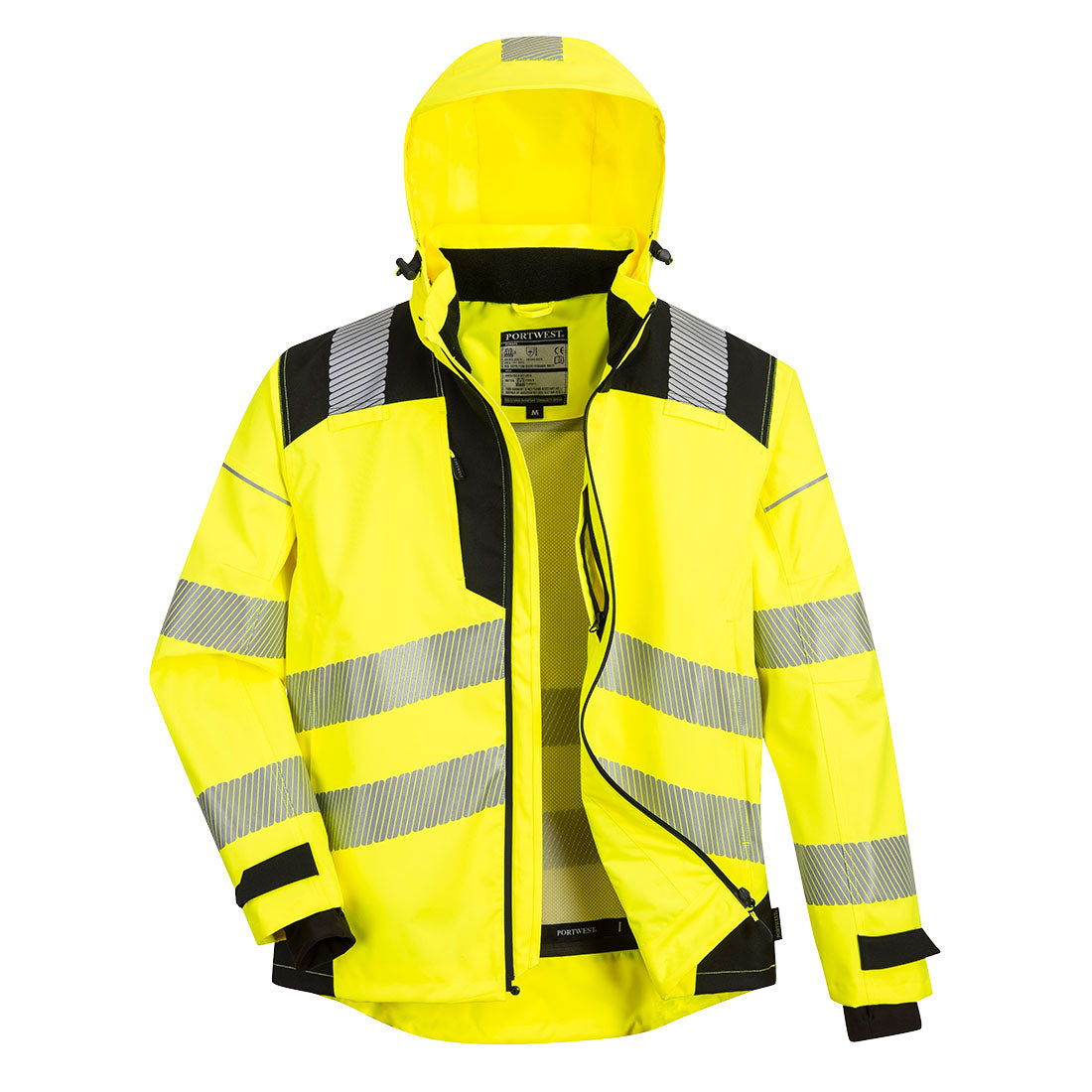 Portwest PW360 PW3 Extreme Breathable Rain Jacket 1#colour_yellow-black 2#colour_yellow-black