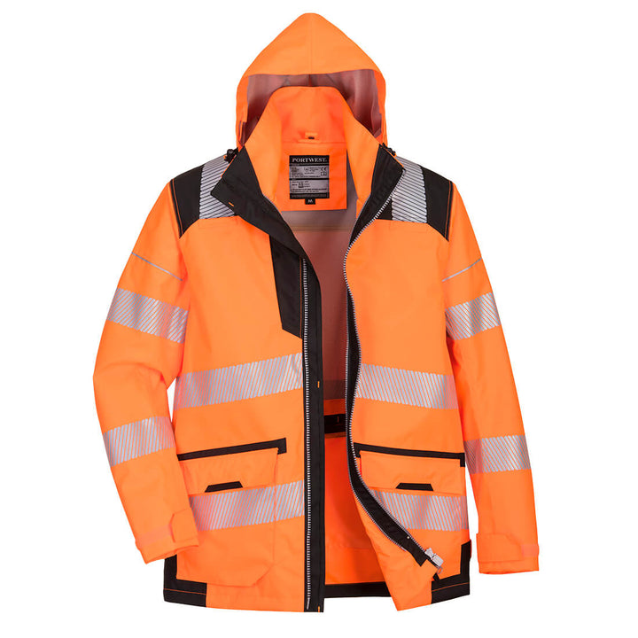 Portwest PW367 PW3 Hi Vis 5-in-1 Jacket 1#colour_orange-black