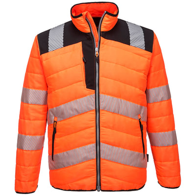 Portwest PW371 PW3 Hi Vis Baffle Jacket 1#colour_orange-black