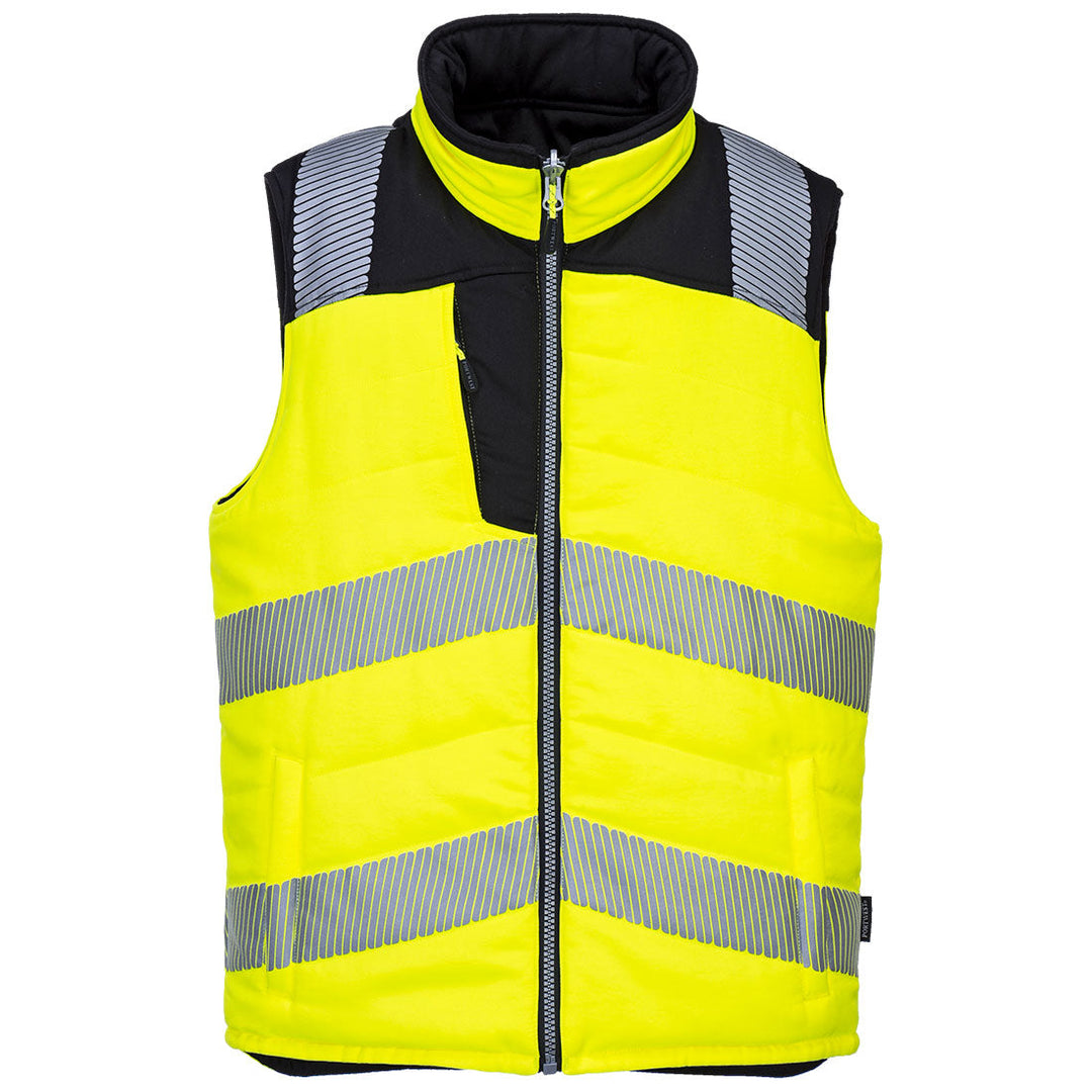 Portwest PW374 PW3 Hi Vis Reversible Bodywarmer 1#colour_yellow-black