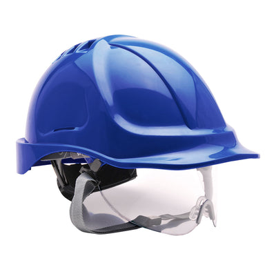 Portwest PW55 Endurance Visor Helmet 1#colour_royal-blue 2#colour_royal-blue 3#colour_royal-blue
