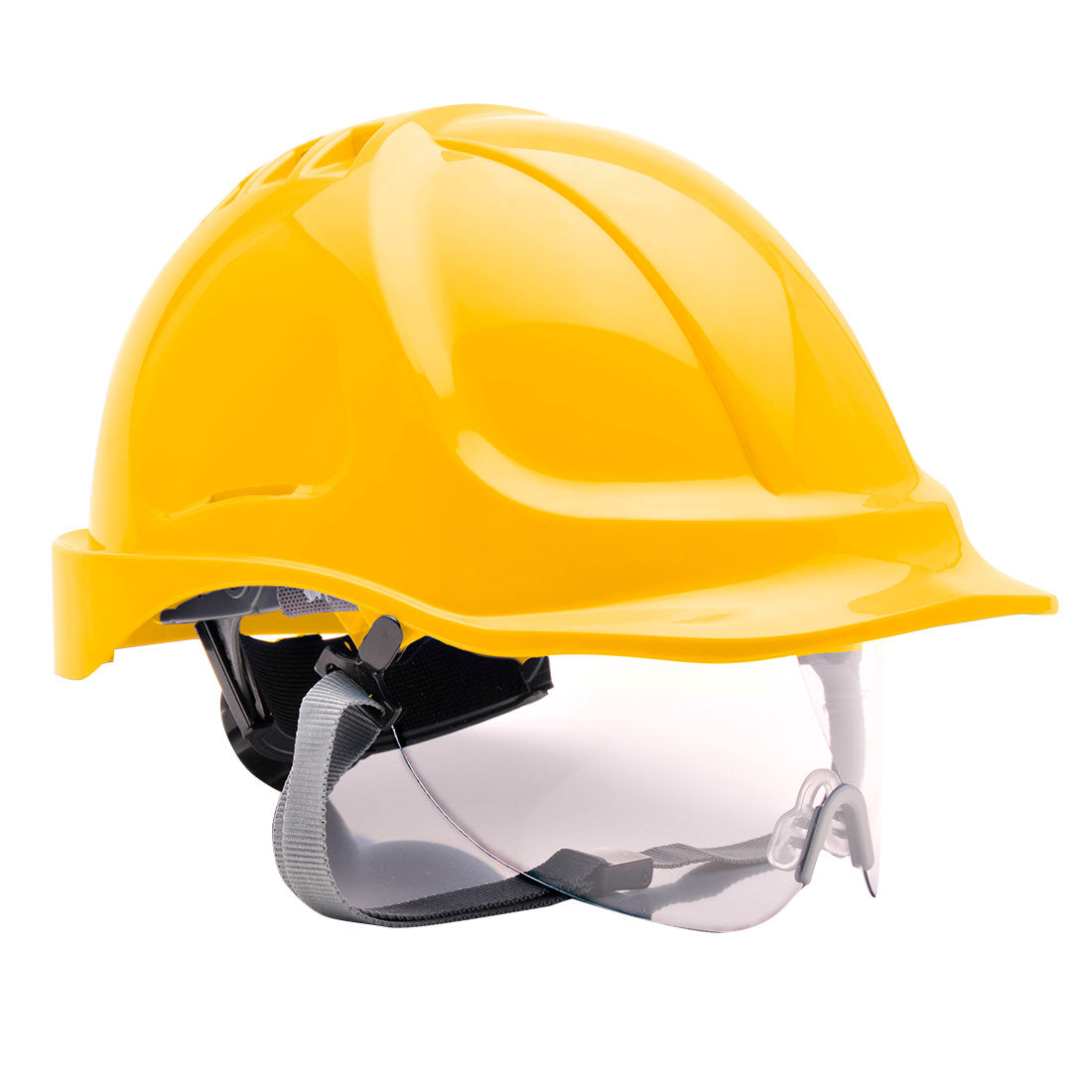 Portwest PW55 Endurance Visor Helmet 1#colour_yellow 2#colour_yellow 3#colour_yellow