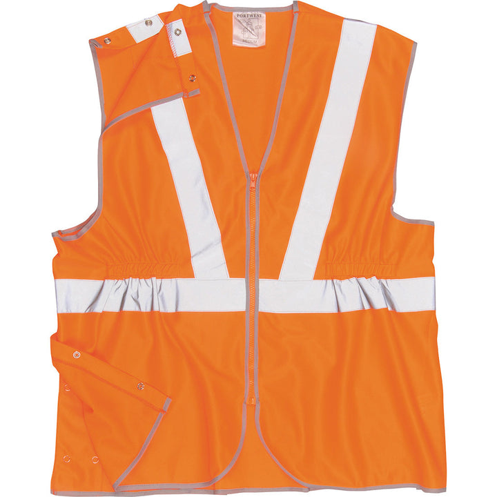 Portwest RT20 Hi Vis Long Vest RIS 1#colour_orange 2#colour_orange 3#colour_orange