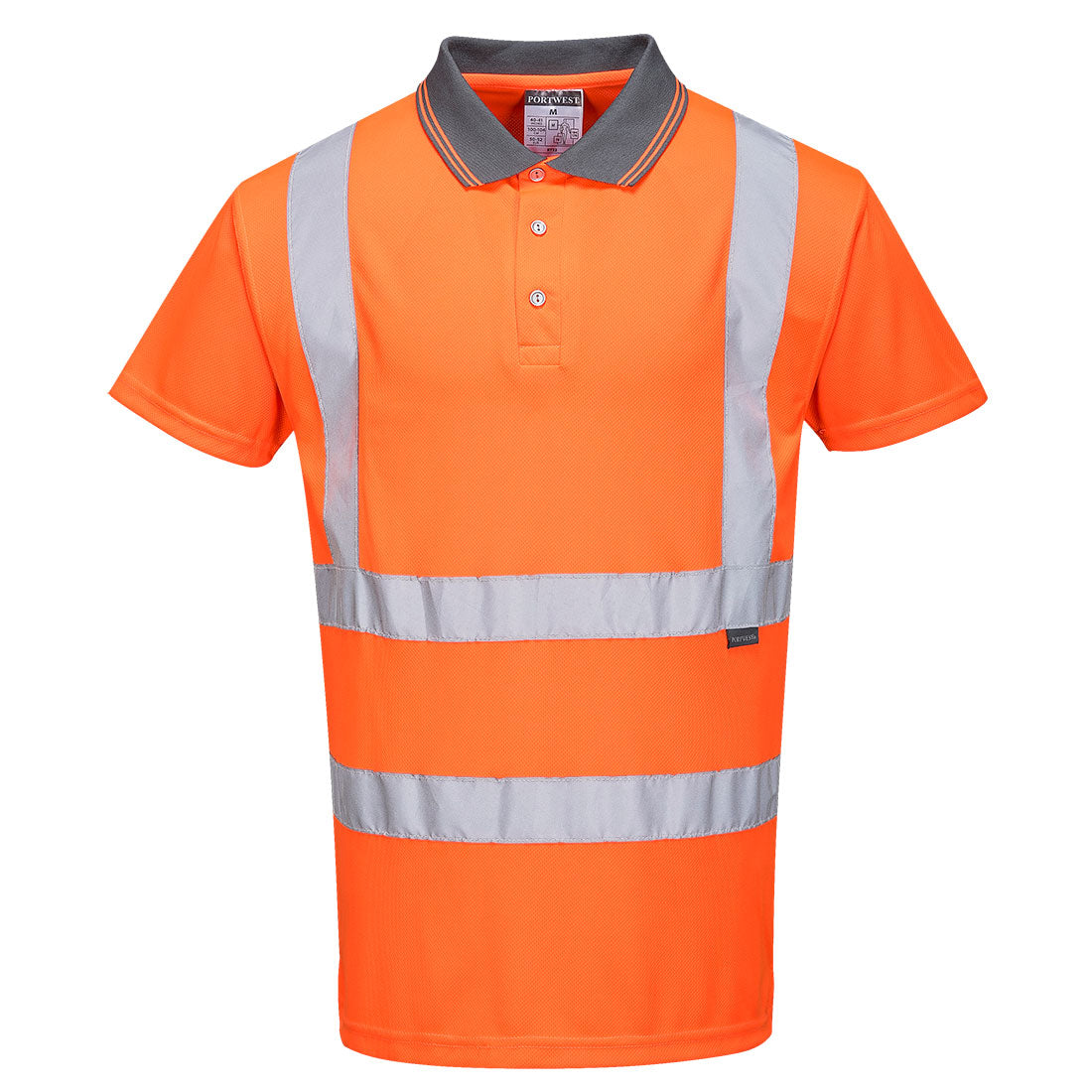 Portwest RT22 Hi Vis Short Sleeved Polo RIS 1#colour_orange