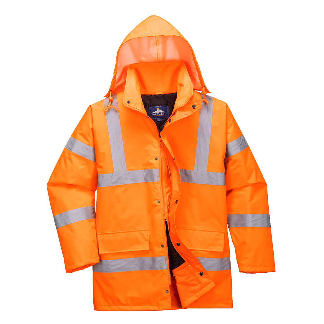 Portwest RT30 Hi Vis Traffic Jacket 1#colour_orange 2#colour_orange