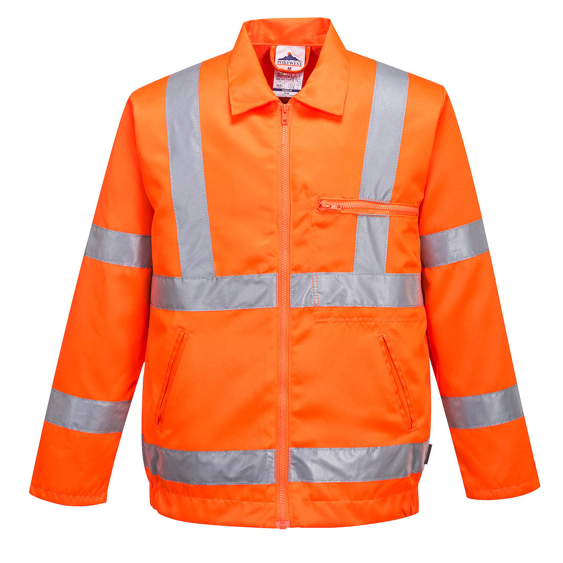 Portwest RT40 Hi Vis Poly-cotton Jacket RIS 1#colour_orange