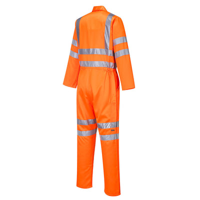 Portwest RT42 Hi Vis Poly-cotton Coveralls RIS 1#colour_orange 2#colour_orange 3#colour_orange