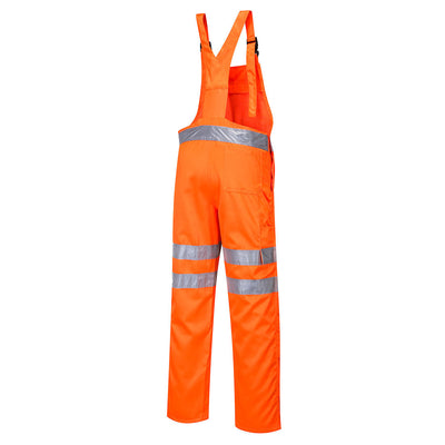 Portwest RT43 Hi Vis Bib & Brace RIS 1#colour_orange 2#colour_orange 3#colour_orange