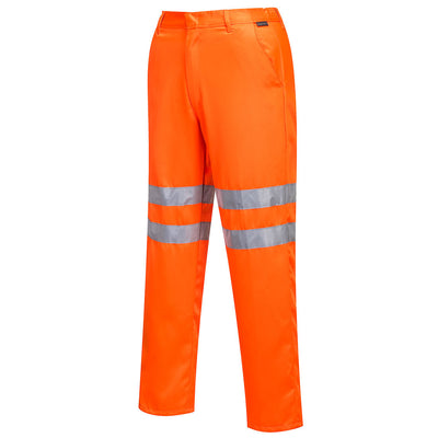 Portwest RT45 Hi Vis Poly-cotton Trousers RIS 1#colour_orange 2#colour_orange