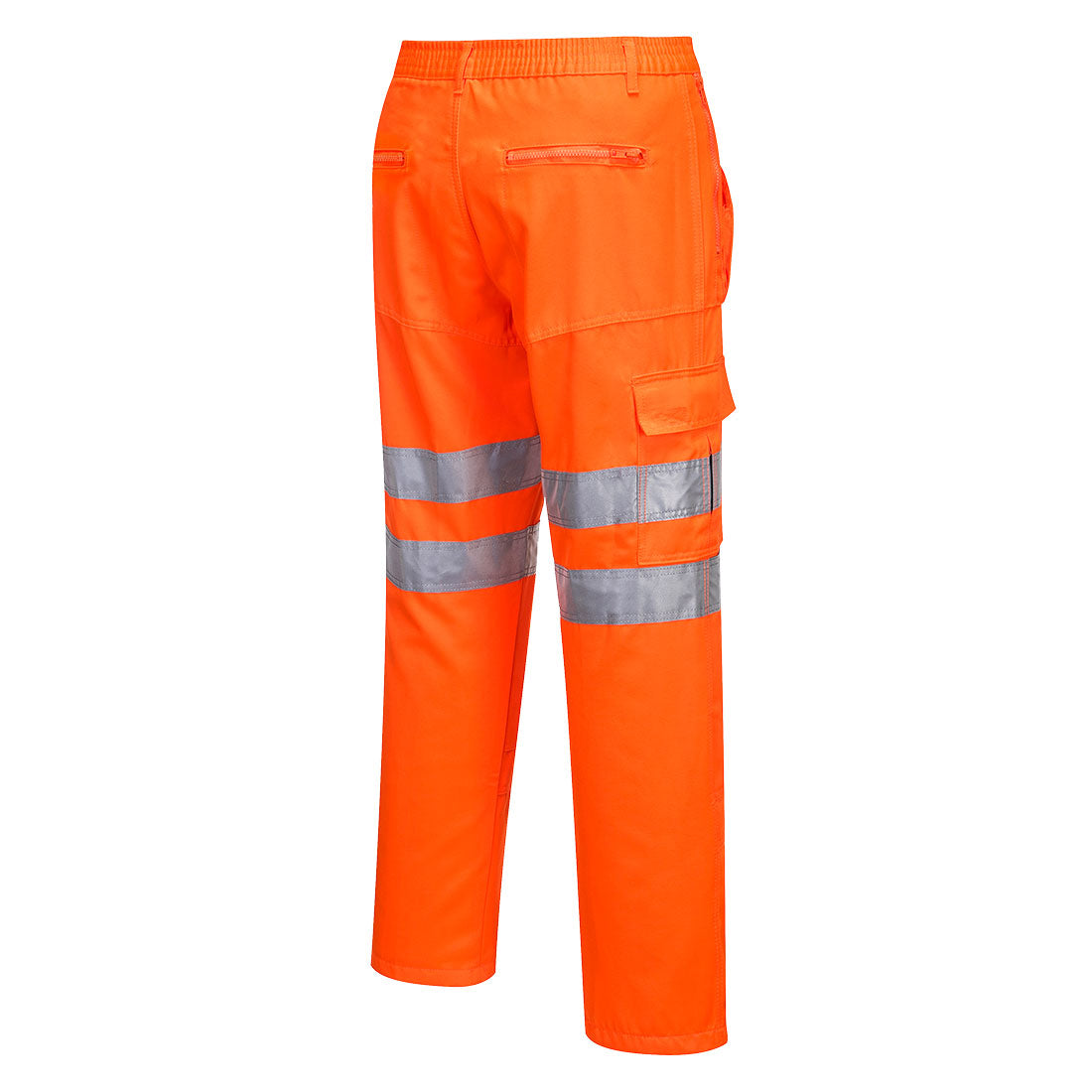 Portwest RT47 Rail Action Hi Vis Trousers 1#colour_orange 2#colour_orange 3#colour_orange