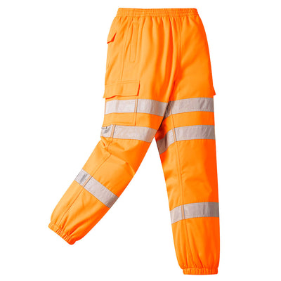 Portwest RT48 Hi Vis Jogging Bottoms 1#colour_orange 2#colour_orange
