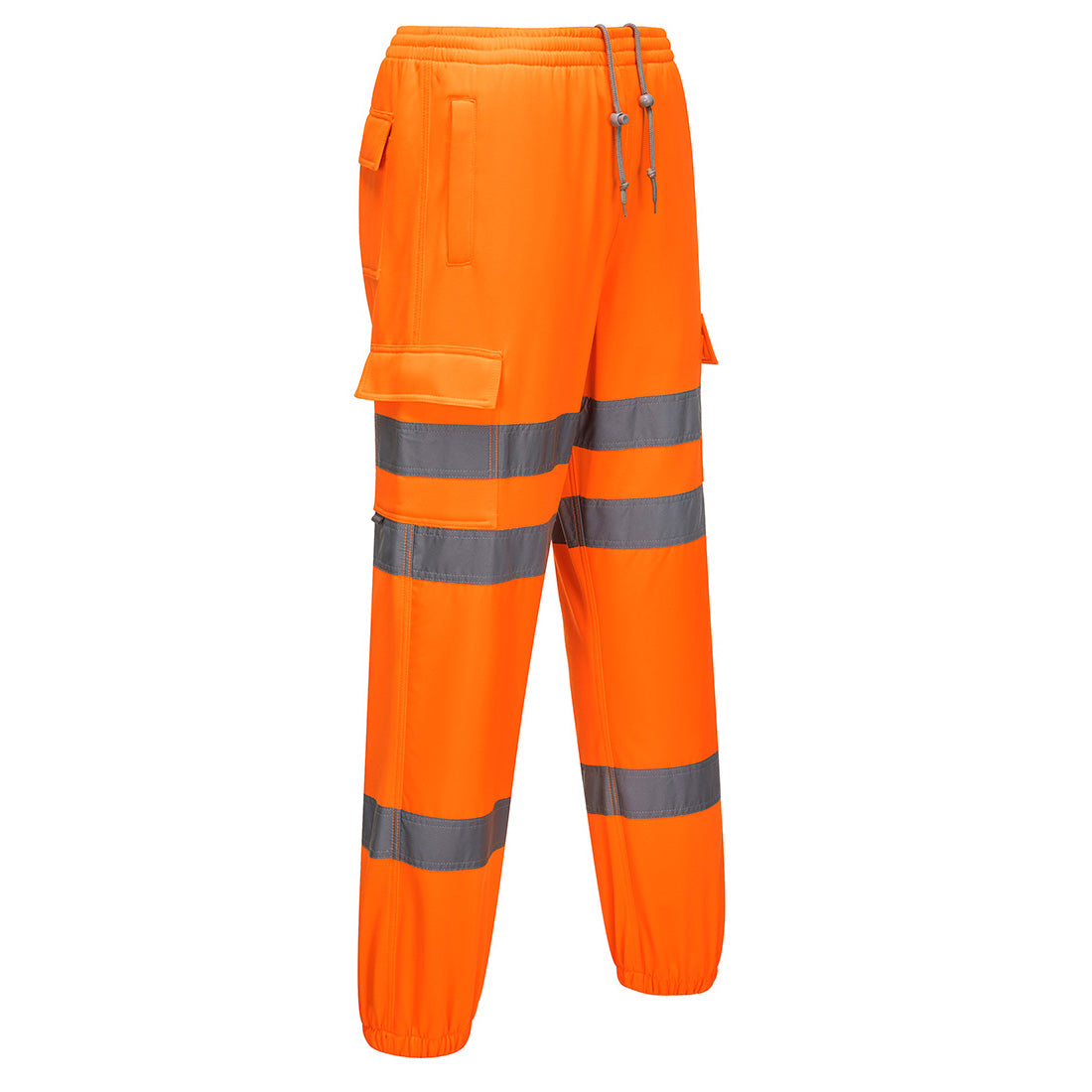 Portwest RT48 Hi Vis Jogging Bottoms 1#colour_orange 2#colour_orange 3#colour_orange