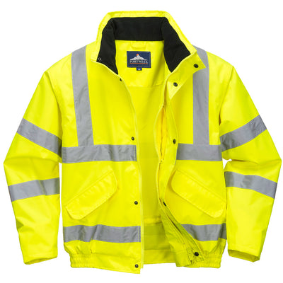 Portwest RT62 Hi Vis Breathable Mesh Lined Jacket 1#colour_yellow 2#colour_yellow