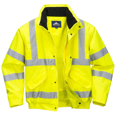 Portwest RT62 Hi Vis Breathable Mesh Lined Jacket 1#colour_yellow 2#colour_yellow 3#colour_yellow