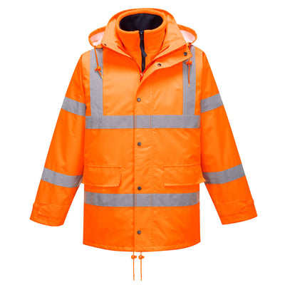 Portwest RT63 Hi Vis Breathable Traffic Jacket (Interactive) 1#colour_orange 2#colour_orange