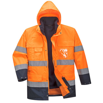 Portwest S162 Hi Vis Lite 3 in 1 Jacket 1#colour_orange-navy