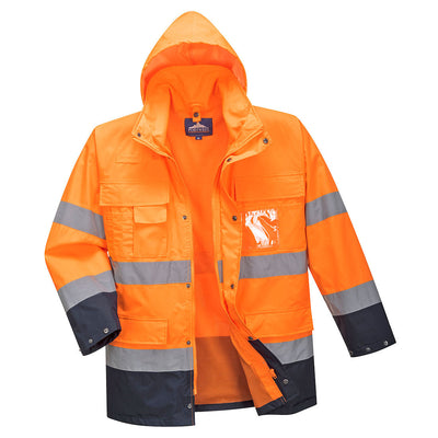 Portwest S162 Hi Vis Lite 3 in 1 Jacket 1#colour_orange-navy 2#colour_orange-navy