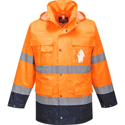 Portwest S162 Hi Vis Lite 3 in 1 Jacket 1#colour_orange-navy 2#colour_orange-navy 3#colour_orange-navy