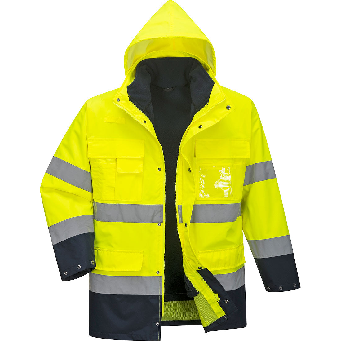 Portwest S162 Hi Vis Lite 3 in 1 Jacket 1#colour_yellow-navy 2#colour_yellow-navy 3#colour_yellow-navy
