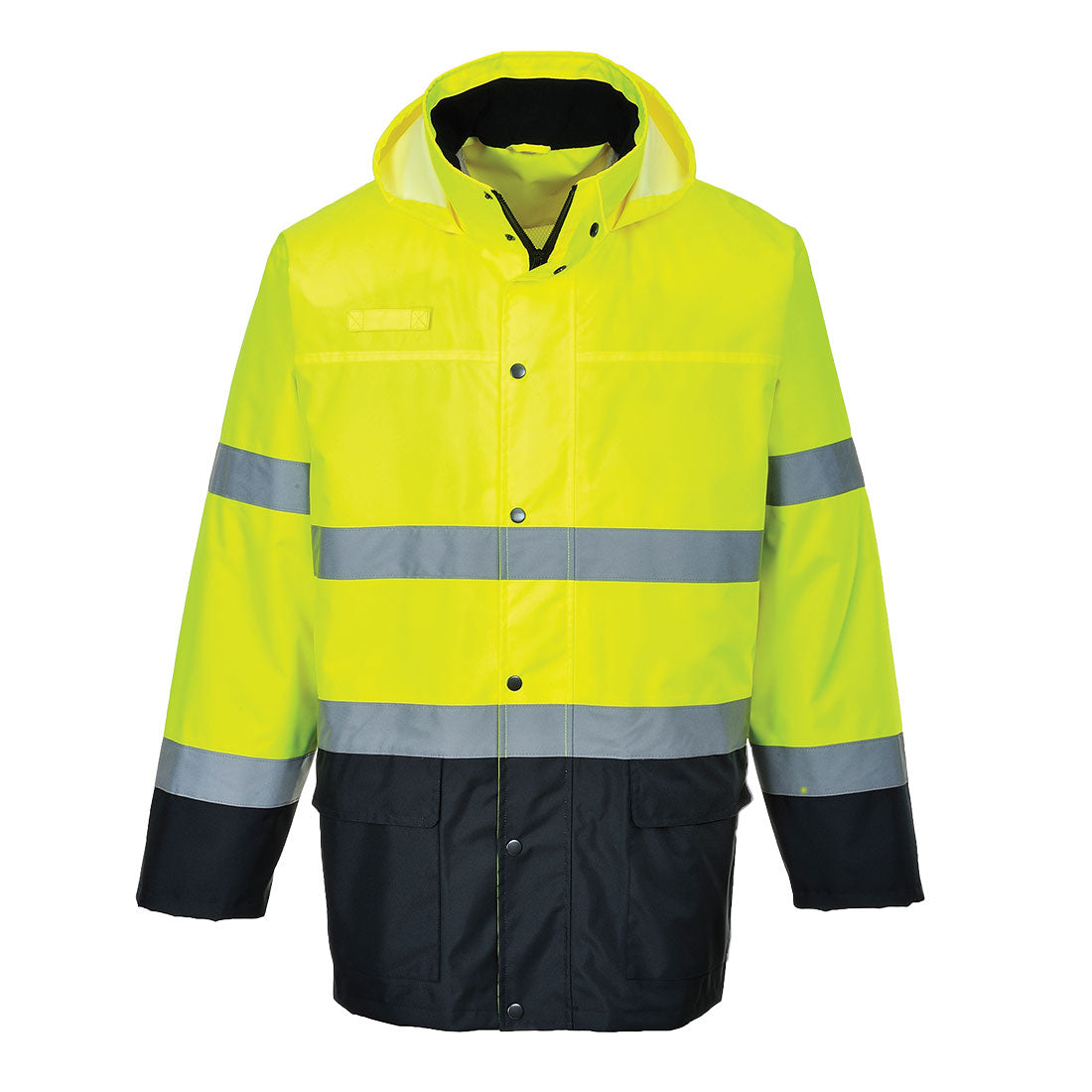Portwest S166 Lite Two-Tone Hi Vis Traffic Jacket 1#colour_yellow-navy