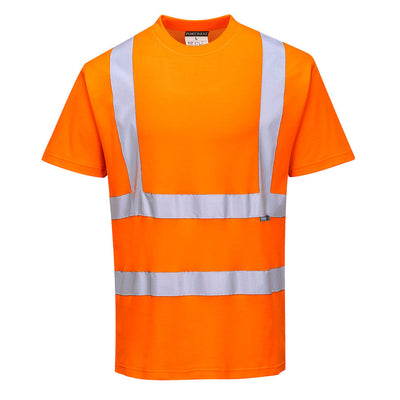 Portwest S170 Cotton Comfort Short Sleeve Hi Vis T-Shirt 1#colour_orange