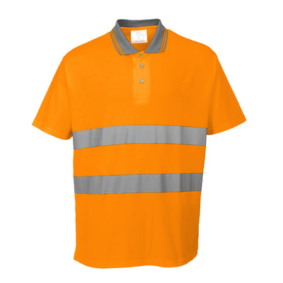 Portwest S171 Cotton Comfort Hi Vis Polo Shirt 1#colour_orange