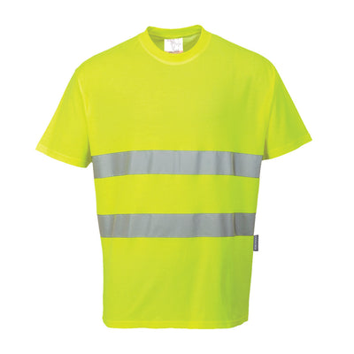 Portwest S172 Cotton Comfort Hi Vis T-Shirt 1#colour_yellow