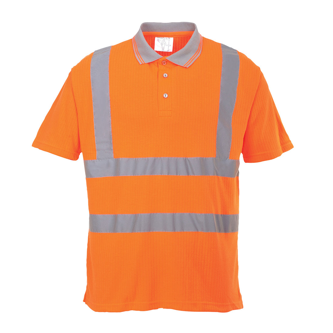 Portwest S177 Hi-Vis Ribbed Polo Shirt 1#colour_orange