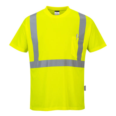 Portwest S190 Hi Vis Pocket T-Shirt 1#colour_yellow