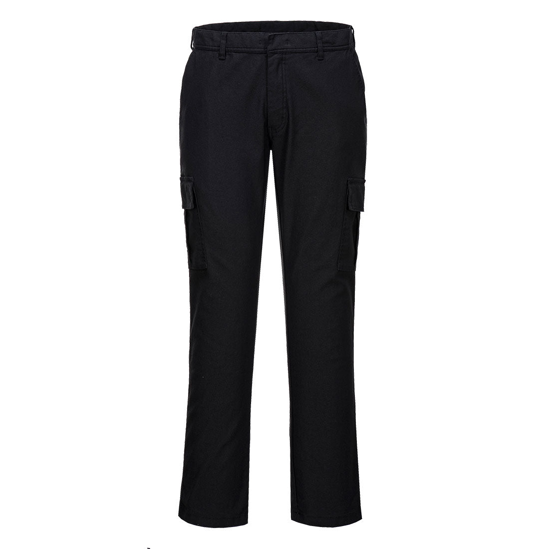 Portwest S231 Stretch Slim Combat Trousers 1#colour_black 2#colour_black
