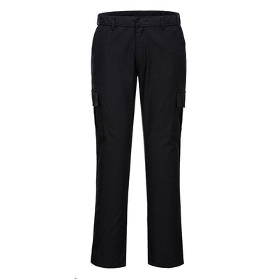 Portwest S231 Stretch Slim Combat Trousers 1#colour_black 2#colour_black
