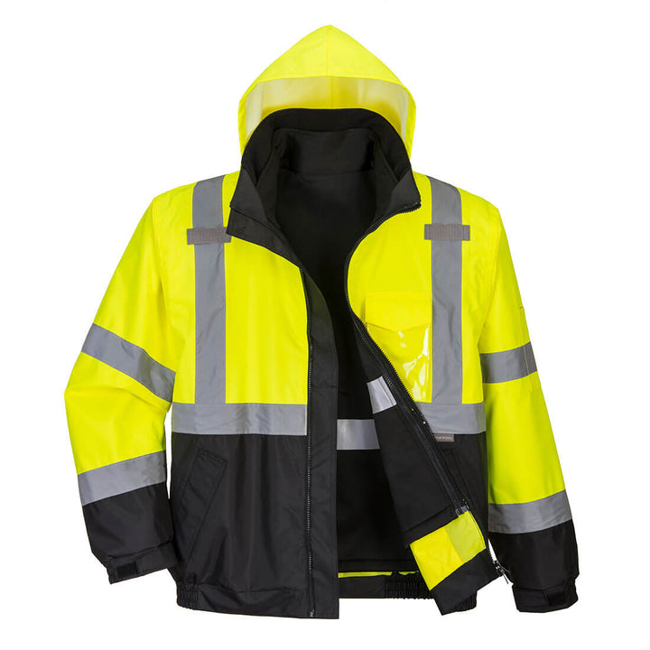 Portwest S365 Hi Vis Premium 3-in-1 Bomber Jacket 1#colour_yellow-black