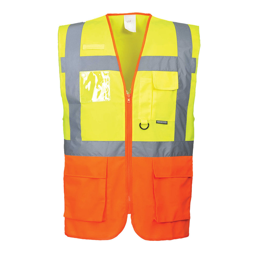 Portwest S376 Prague Executive Hi Vis Vest 1#colour_yellow-orange