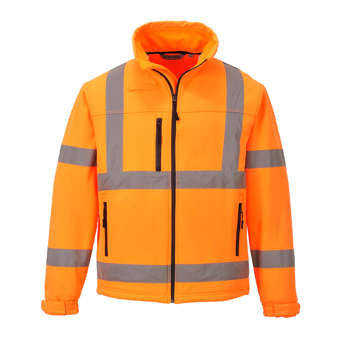 Portwest S424 Hi Vis Classic Softshell Jacket (3L) 1#colour_orange 2#colour_orange