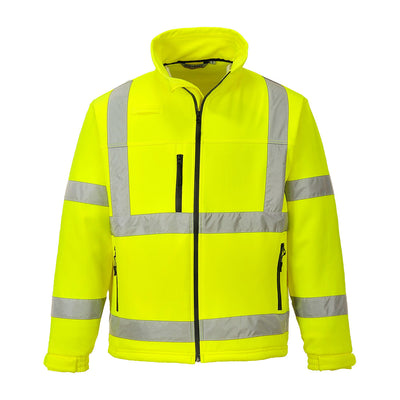 Portwest S424 Hi Vis Classic Softshell Jacket (3L) 1#colour_yellow