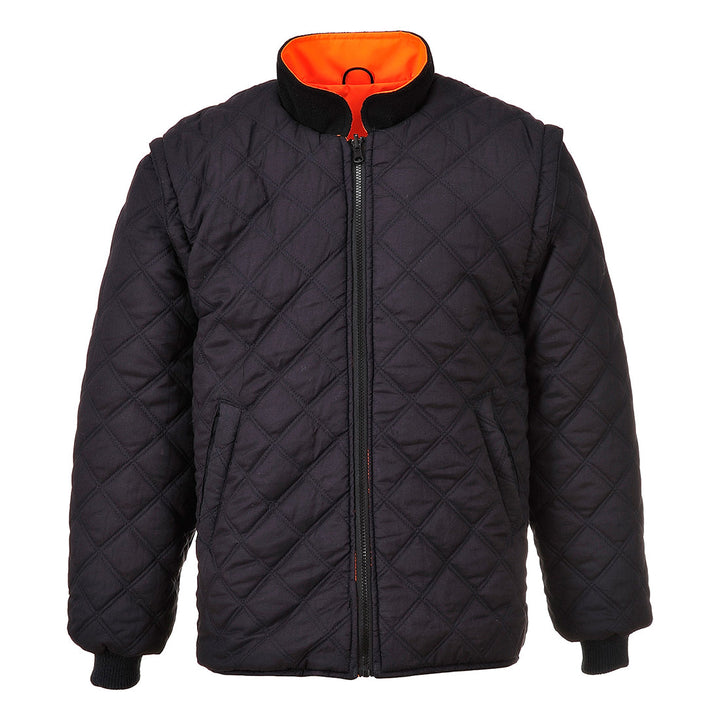 Portwest S426 Hi Vis 7-in-1 Contrast Traffic Jacket 1#colour_orange-navy 2#colour_orange-navy