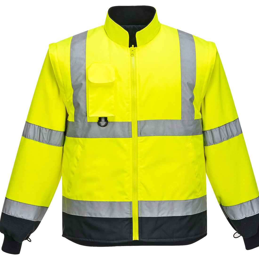 Portwest S426 Hi Vis 7-in-1 Contrast Traffic Jacket 1#colour_yellow-navy 2#colour_yellow-navy