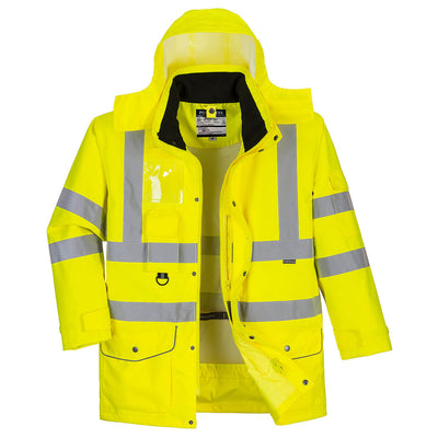 Portwest S427 Hi Vis 7-in-1 Traffic Jacket 1#colour_yellow