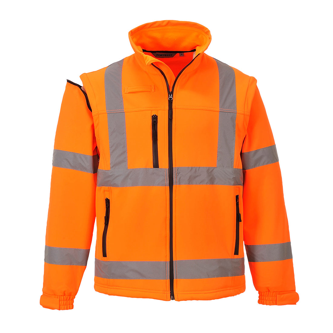 Portwest S428 Hi Vis Softshell Jacket (3L) 1#colour_orange 2#colour_orange