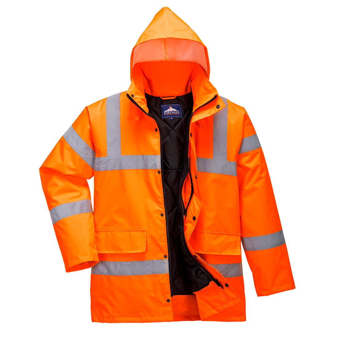 Portwest S460 Hi Vis Traffic Jacket 1#colour_orange 2#colour_orange