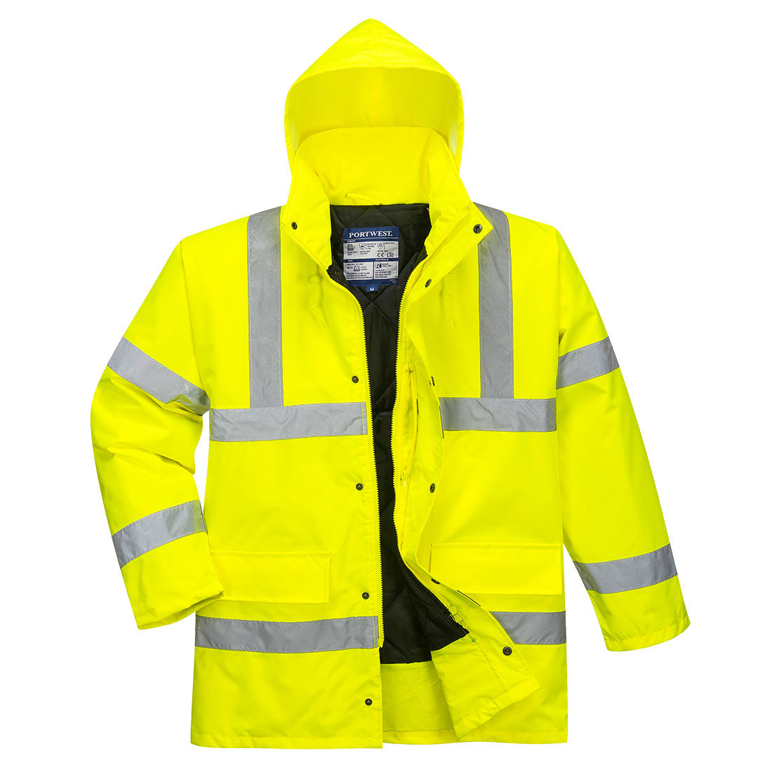 Portwest S460 Hi Vis Traffic Jacket 1#colour_yellow 2#colour_yellow 3#colour_yellow