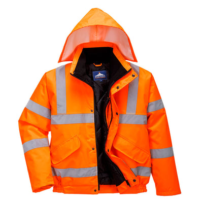 Portwest S463 Hi Vis Bomber Jacket 1#colour_orange 2#colour_orange
