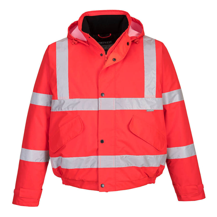 Portwest S463 Hi Vis Bomber Jacket 1#colour_red