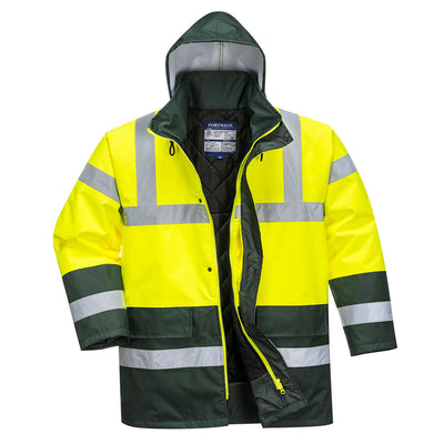 Portwest S466 Hi Vis Contrast Traffic Jacket 1#colour_yellow-green 2#colour_yellow-green