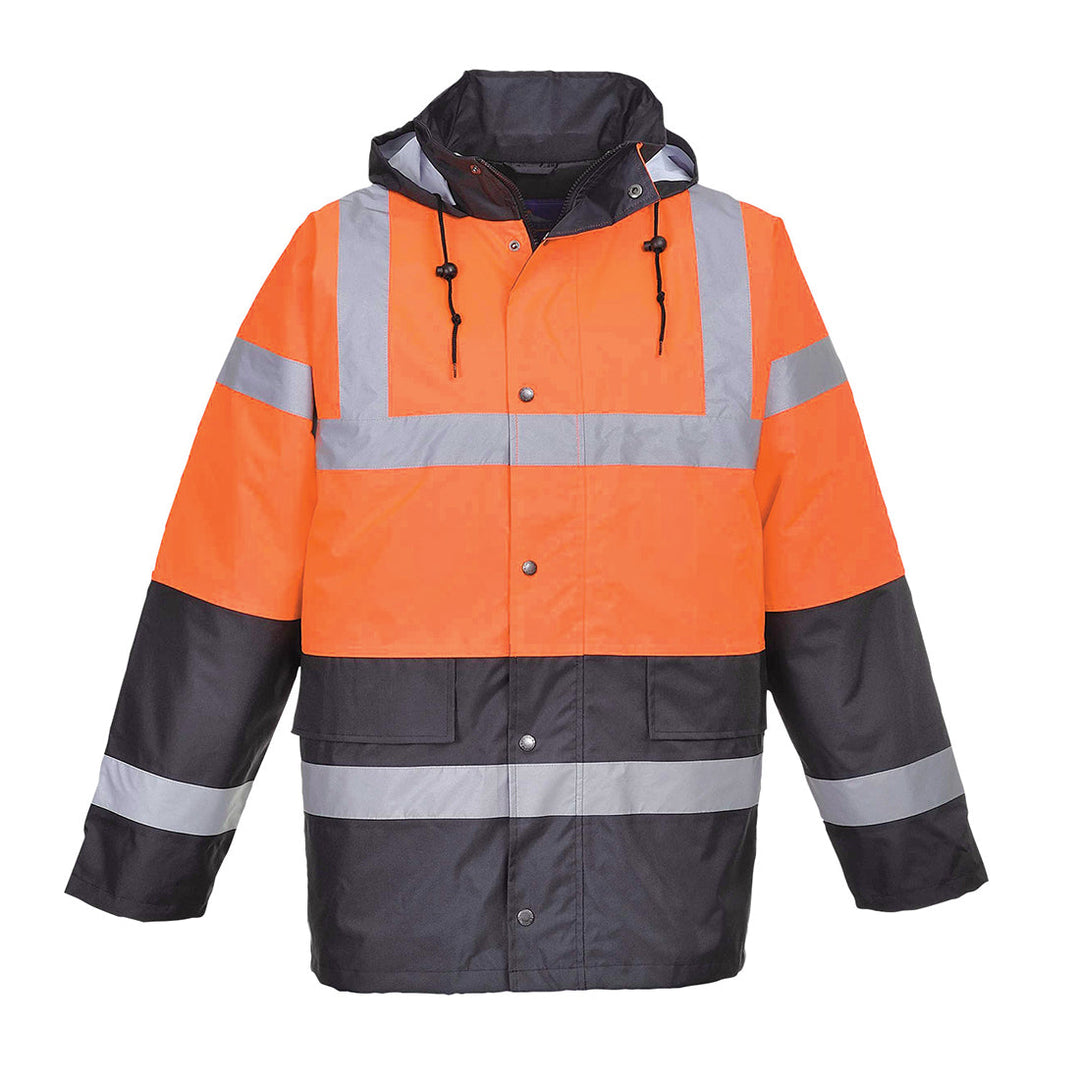 Portwest S467 Hi Vis Two Tone Traffic Jacket 1#colour_orange