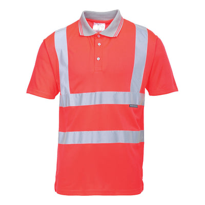Portwest S477 Hi Vis Short Sleeve Polo Shirt 1#colour_red
