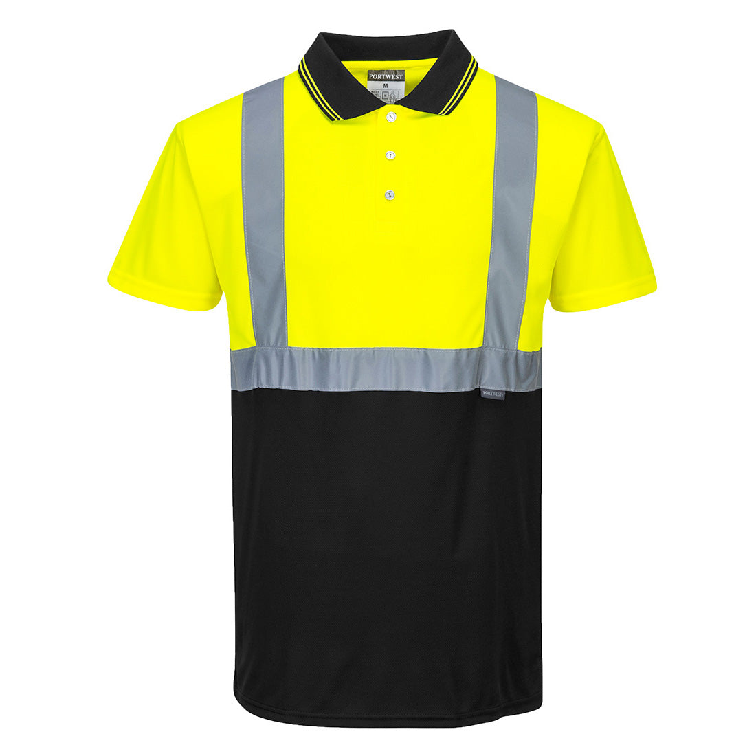 Portwest S479 Two-Tone Hi Vis Polo Shirt 1#colour_yellow-black